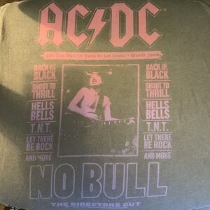 AC/DC Live from Madrid, Spain short sleeve T-shirt some fading rare. Vinyl Icons